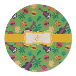 Luau Party Round Linen Placemat - Single Sided (Personalized)