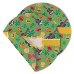 Luau Party Round Linen Placemat - Double Sided - Set of 4 (Personalized)