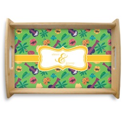 Luau Party Natural Wooden Tray - Small (Personalized)