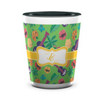 Luau Party Ceramic Shot Glass - 1.5 oz - Two Tone - Set of 4 (Personalized)