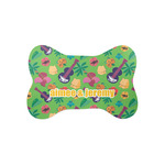 Luau Party Bone Shaped Dog Food Mat (Small) (Personalized)