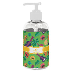 Luau Party Plastic Soap / Lotion Dispenser (8 oz - Small - White) (Personalized)