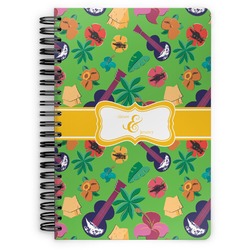 Luau Party Spiral Notebook - 7x10 w/ Couple's Names