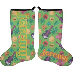 Luau Party Holiday Stocking - Double-Sided - Neoprene (Personalized)