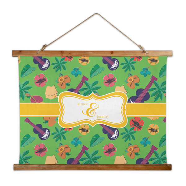 Custom Luau Party Wall Hanging Tapestry - Wide (Personalized)