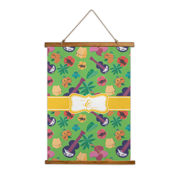 Custom Luau Party Wall Hanging Tapestry - Tall (Personalized)