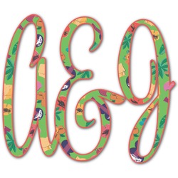 Luau Party Monogram Decal - Large (Personalized)