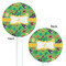 Luau Party White Plastic 5.5" Stir Stick - Double Sided - Round - Front & Back