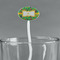 Luau Party White Plastic 7" Stir Stick - Oval - Main