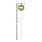 Luau Party White Plastic 7" Stir Stick - Round - Dimensions