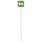 Luau Party White Plastic Stir Stick - Double Sided - Square - Single Stick