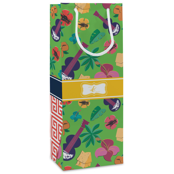 Custom Luau Party Wine Gift Bags - Gloss (Personalized)