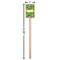 Luau Party Wooden 6.25" Stir Stick - Rectangular - Dimensions