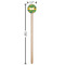 Luau Party Wooden 7.5" Stir Stick - Round - Dimensions