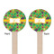 Luau Party Wooden 7.5" Stir Stick - Round - Double Sided - Front & Back