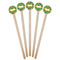 Luau Party Wooden 7.5" Stir Stick - Round - Fan View