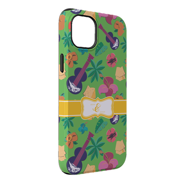 Custom Luau Party iPhone Case - Rubber Lined - iPhone 14 Plus (Personalized)