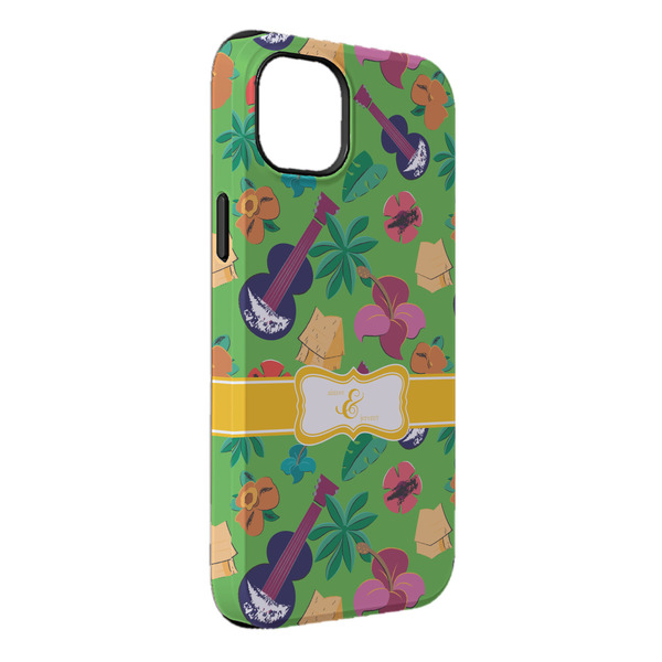 Custom Luau Party iPhone Case - Rubber Lined - iPhone 14 Pro Max (Personalized)