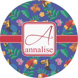 Parrots & Toucans Multipurpose Round Labels - 1" (Personalized)