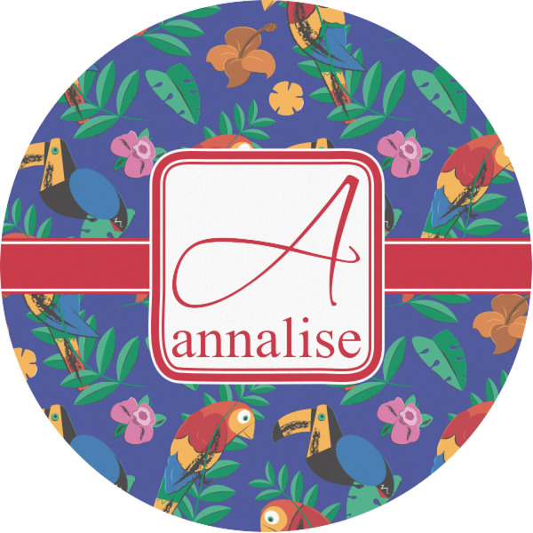 Custom Parrots & Toucans Multipurpose Round Labels - 1" (Personalized)