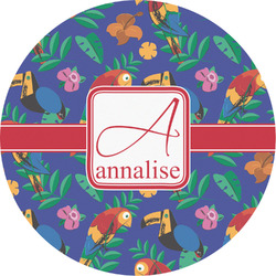 Parrots & Toucans Multipurpose Round Labels - 2" (Personalized)