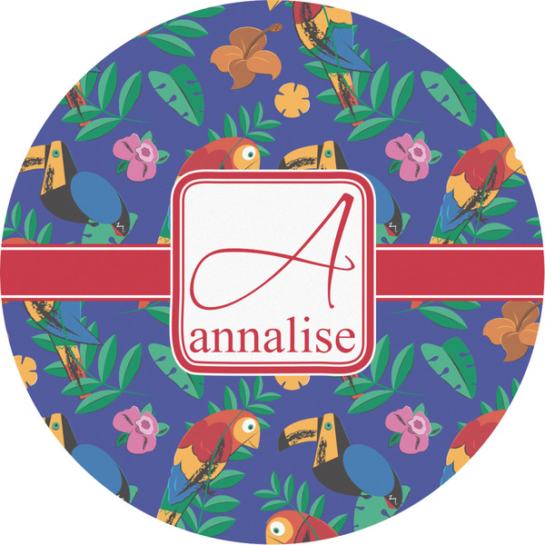 Custom Parrots & Toucans Multipurpose Round Labels - 2" (Personalized)