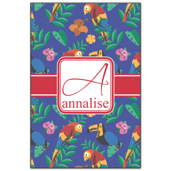 Custom Parrots & Toucans Wood Print - 20x30 (Personalized)