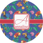 Parrots & Toucans Multipurpose Round Labels - 3" (Personalized)