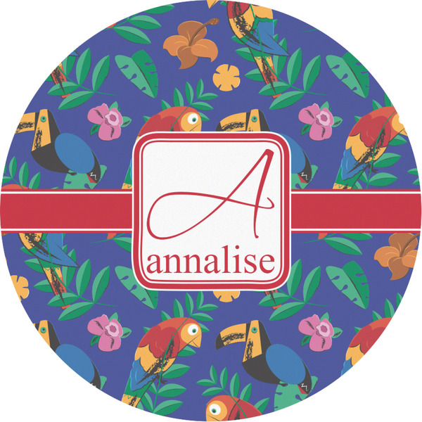 Custom Parrots & Toucans Multipurpose Round Labels - 3" (Personalized)