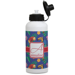 Parrots & Toucans Water Bottles - Aluminum - 20 oz - White (Personalized)