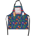 Parrots & Toucans Apron With Pockets w/ Name and Initial