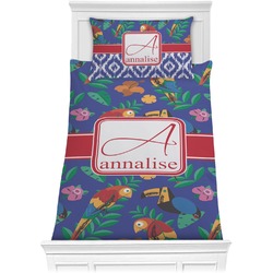 Parrots & Toucans Comforter Set - Twin XL (Personalized)