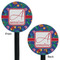 Parrots & Toucans Black Plastic 5.5" Stir Stick - Double Sided - Round - Front & Back