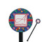 Parrots & Toucans Black Plastic 5.5" Stir Stick - Round - Closeup