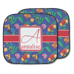 Parrots & Toucans Car Sun Shade - Two Piece (Personalized)