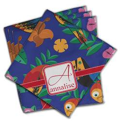 Parrots & Toucans Cloth Napkins (Set of 4) (Personalized)