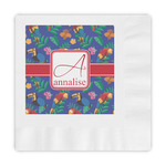 Parrots & Toucans Embossed Decorative Napkins (Personalized)