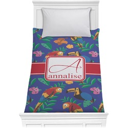 Parrots & Toucans Comforter - Twin XL (Personalized)