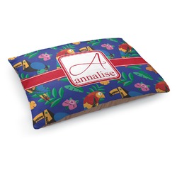 Parrots & Toucans Dog Bed - Medium w/ Name and Initial