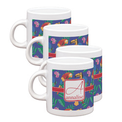Parrots & Toucans Single Shot Espresso Cups - Set of 4 (Personalized)