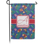 Parrots & Toucans Small Garden Flag - Double Sided w/ Name and Initial