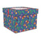 Parrots & Toucans Gift Boxes with Lid - Canvas Wrapped - Large - Front/Main