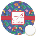 Parrots & Toucans Printed Cookie Topper - 3.25" (Personalized)