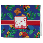 Parrots & Toucans Kitchen Towel - Poly Cotton w/ Name and Initial