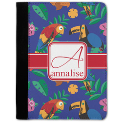 Parrots & Toucans Notebook Padfolio - Medium w/ Name and Initial