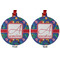 Parrots & Toucans Metal Ball Ornament - Front and Back