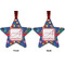 Parrots & Toucans Metal Star Ornament - Front and Back