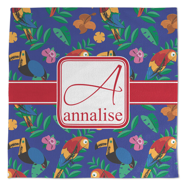 Custom Parrots & Toucans Microfiber Dish Towel (Personalized)