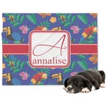 Parrots & Toucans Dog Blanket - Large (Personalized)