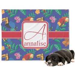 Parrots & Toucans Dog Blanket - Regular (Personalized)